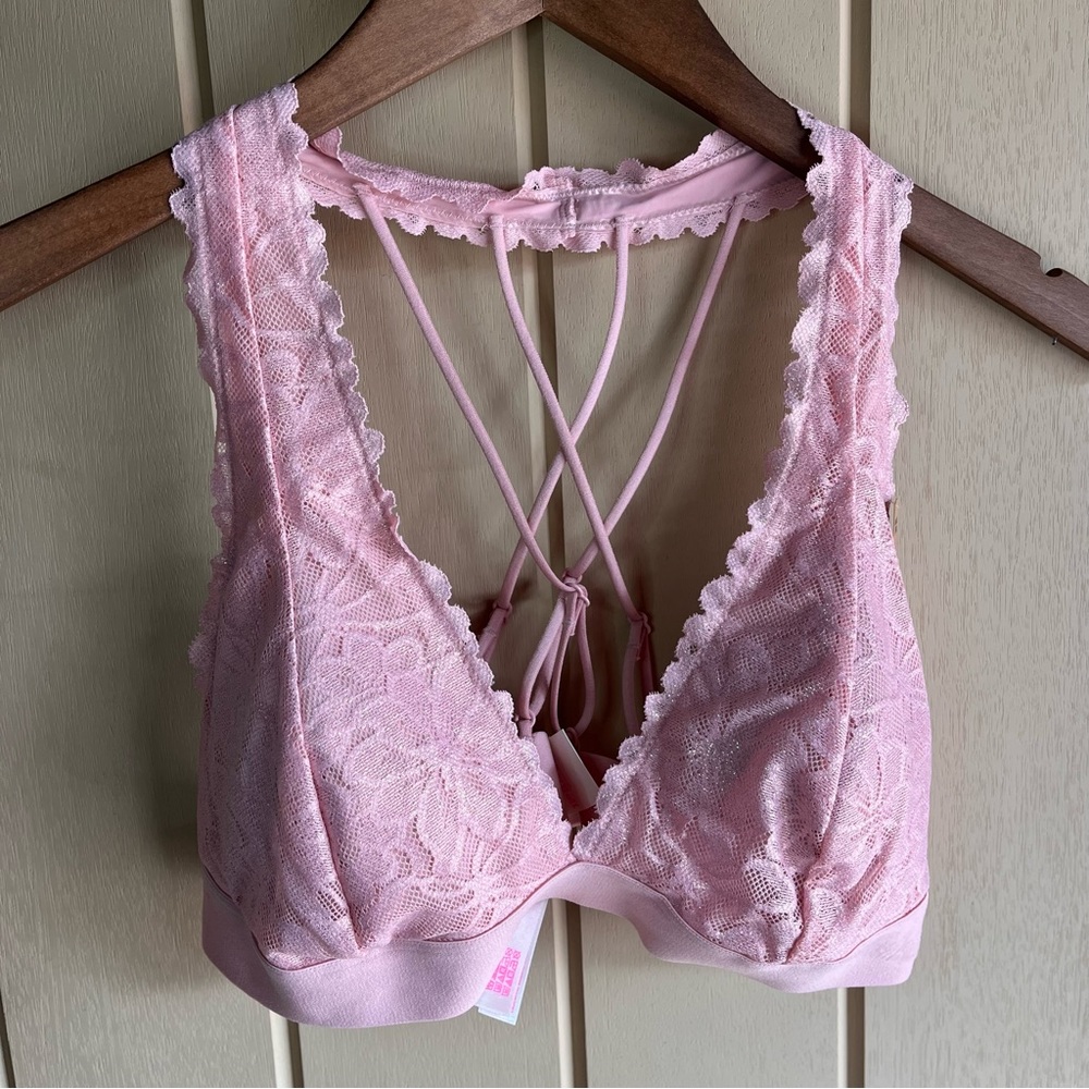 VS Pink Lace Bralette